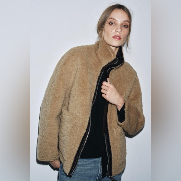 ZARA Shearling jacket -ZWcollection - Picture 5 of 15